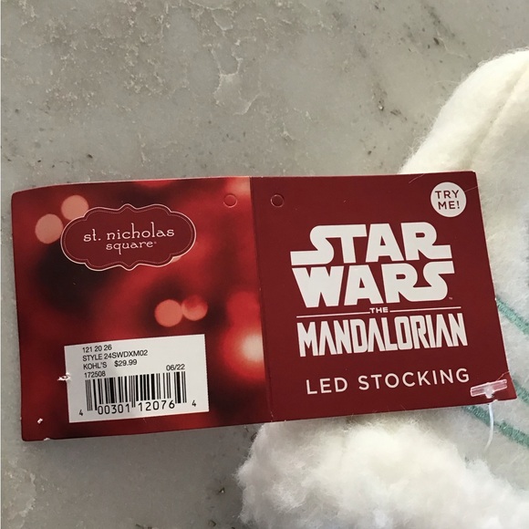 Two Star Wars Mandalorian LED Christmas Stockings - St. Nicholas Square - Picture 5 of 6